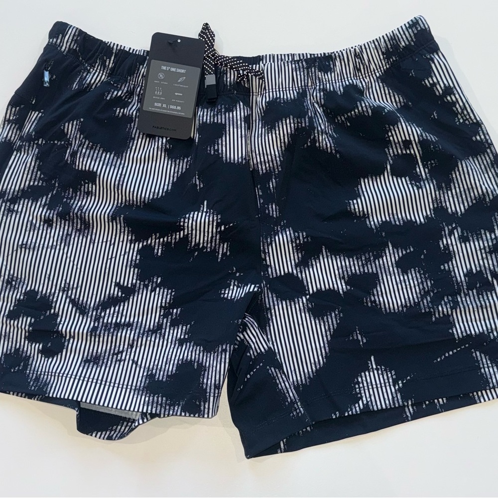 Fabletics Black and White Athletic Shorts